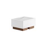 Gessi Rettangolo porte-savon en pierre frittée blanche 20825